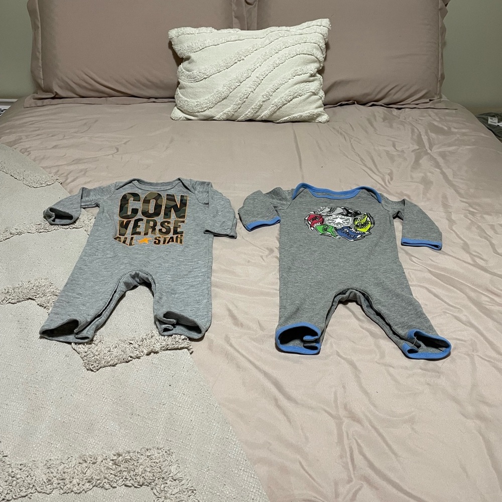 *SOLD* Pair of Converse Jumpsuits-Size 6-9 Momths